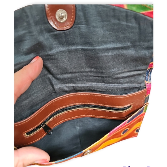 Vintage Leather Made in India Three Piece Clutch Wallet and Coin Purse Key Chain - Picture 7 of 14